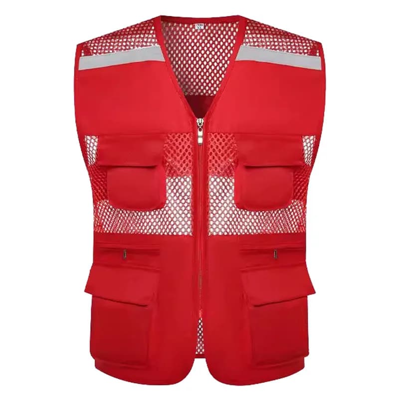 Veste filet pêche été - Veste sans manches respirante multi-poches pour pêche en mer