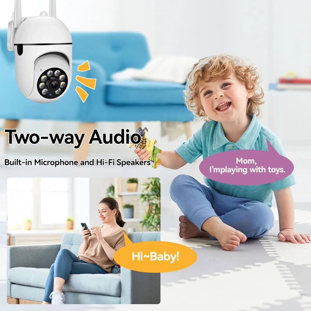 Caméra surveillance wifi O-Kam pro 8MP - Détection humaine zoom 4x alarme lumineuse sans pub application