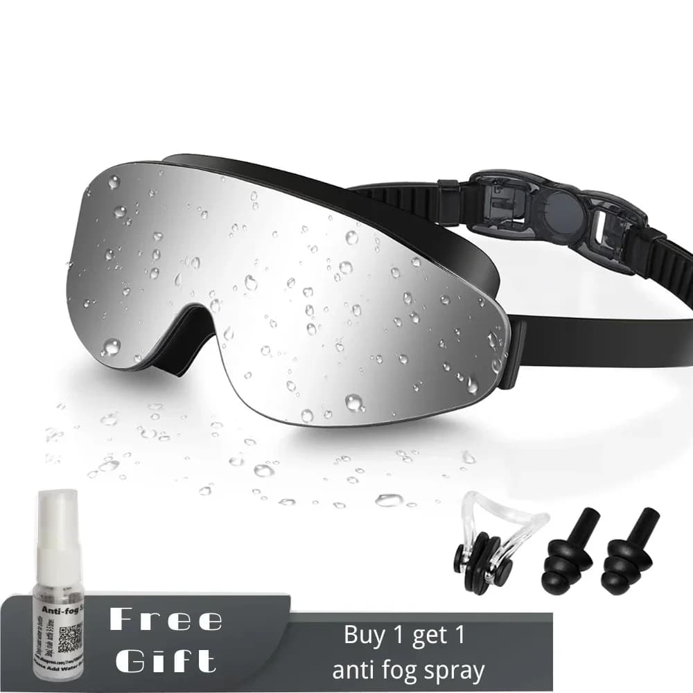 Lunettes de natation enfant 4-16 ans polarisées anti-buée spray large vision étanches