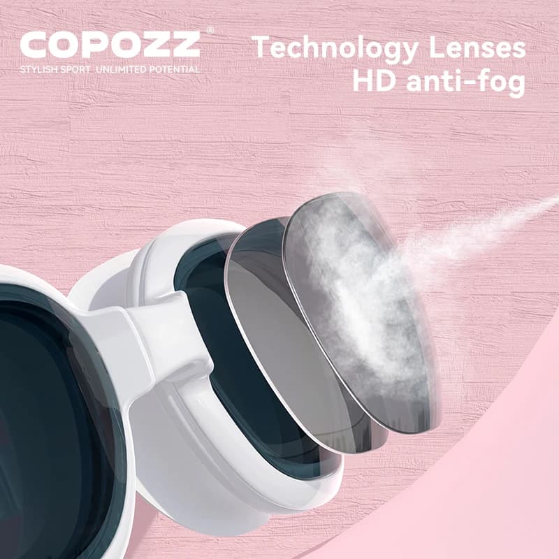 Lunettes de natation professionnelles COPOZZ anti-buée avec correction -1.5 à -7 pour adultes