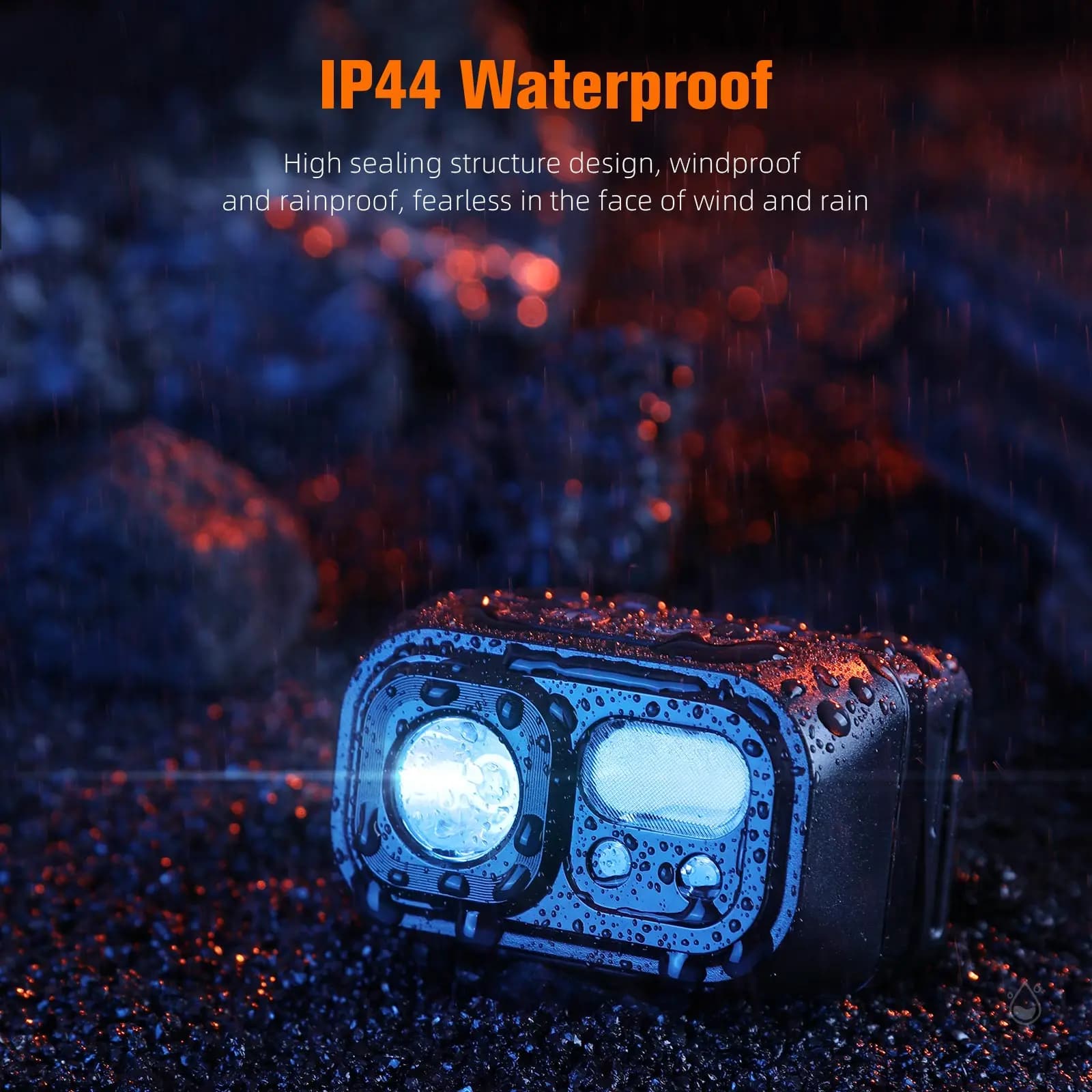 Lampe frontale SUPERFIRE HL23 LED puissante rechargeable Type-C induction pour pêche travail