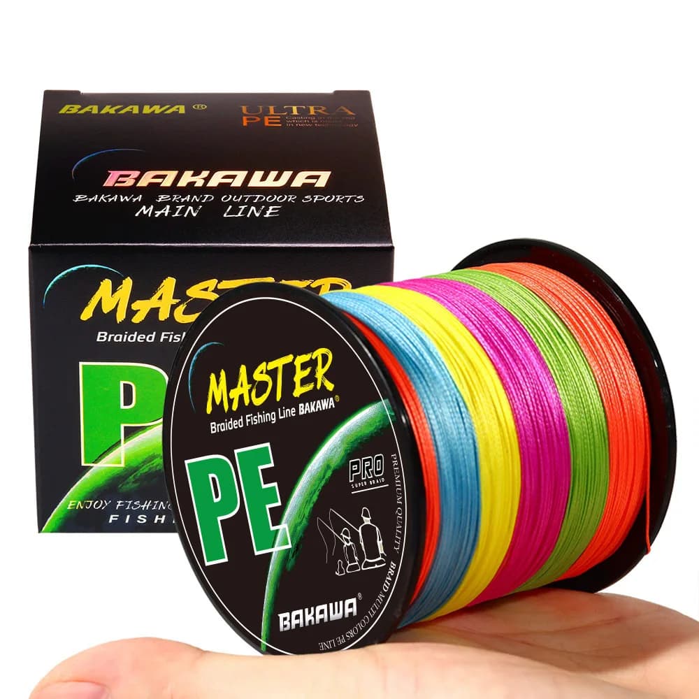 Fil de pêche japonais BAKAWA 4 brins multifilament PE, 10LB à 85LB, idéal pour la carpe,