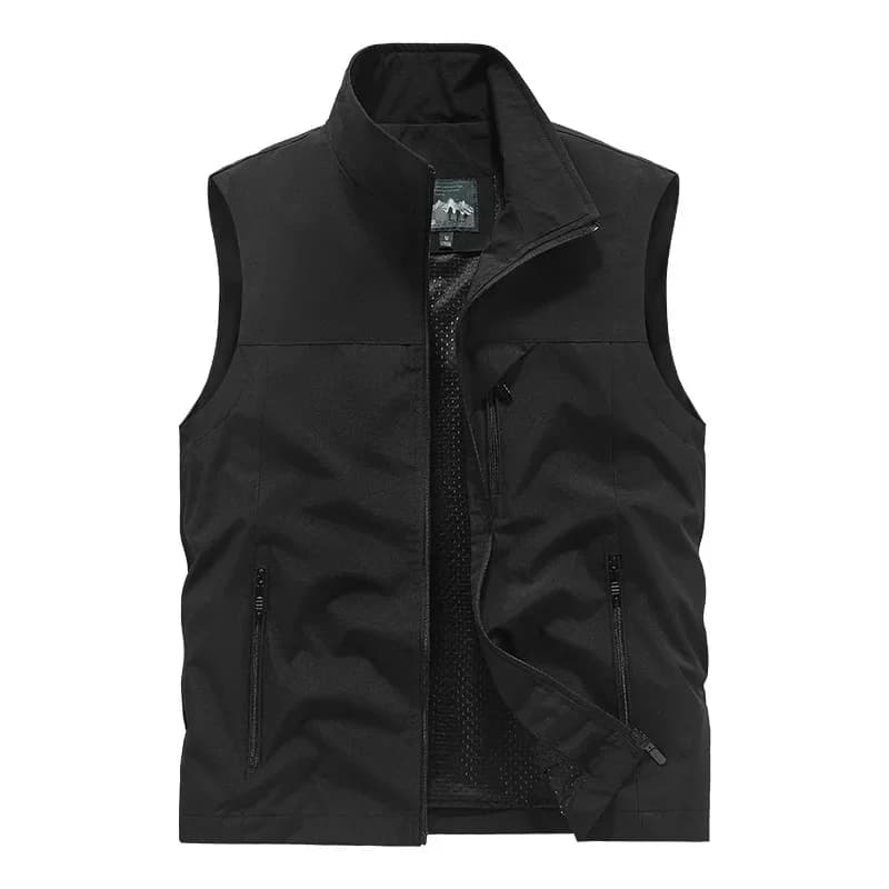 Veste de pêche tactique sans manches pour homme avec multiples poches, printemps et grande taille