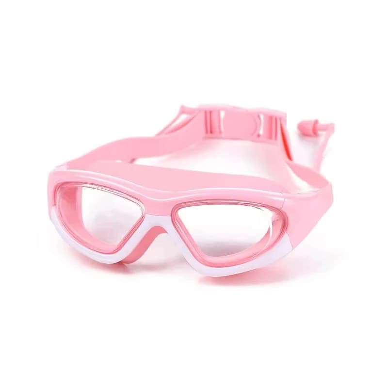 Lunettes natation enfants grand cadre HD étanches anti-buée bouchons d'oreilles intégrés piscine
