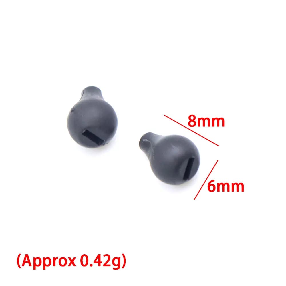 10 perles tungstène pour montage chod rig - Accessoires carpe fluorocarbone avec émerillon connecteur