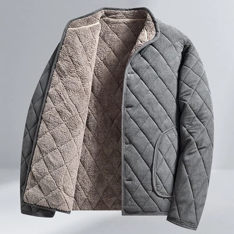 Veste hiver homme coupe-vent rembourrée pour pêche - Veste chaude matelassée père famille