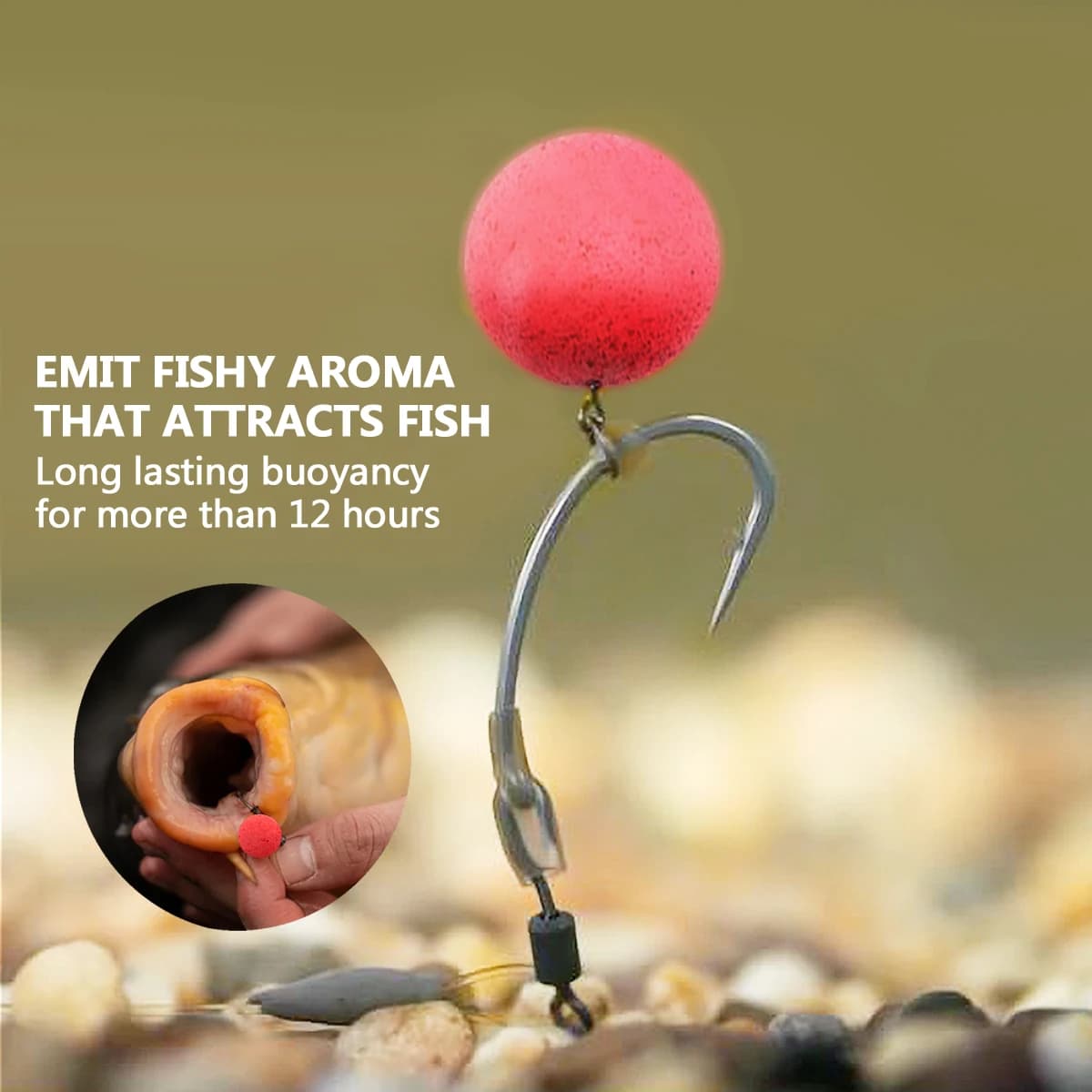 80 boules pop-up saveur poissonnée 12mm - appâts protéines végétales animales pour grosses carpes silures