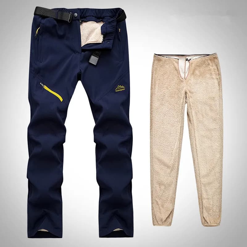 Pantalon hiver épais avec doublure amovible - chaud pour pêche hivernale et trekking neige
