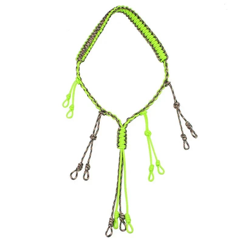 Cordon réglable à 12 anneaux pour sifflet d'appel de canard - Accessoire de chasse portable