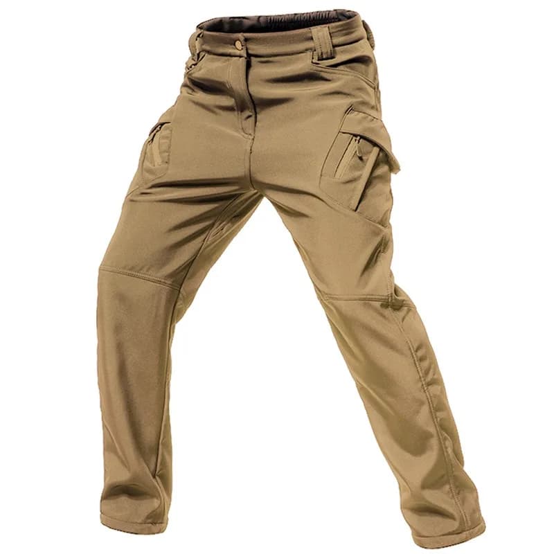 Pantalon cargo hiver doublé polaire imperméable pêche travail outdoor chaud homme