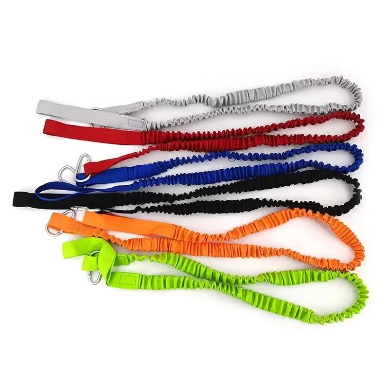 Laisse réglable pour pagaie de kayak élastique - Cordon spiralé avec crochet de sécurité pour bateau et perche