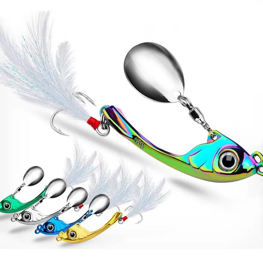 Leurres spinner VIB Tremor pour truite avec hameçons - cuillères tournantes métal popper crankbaits