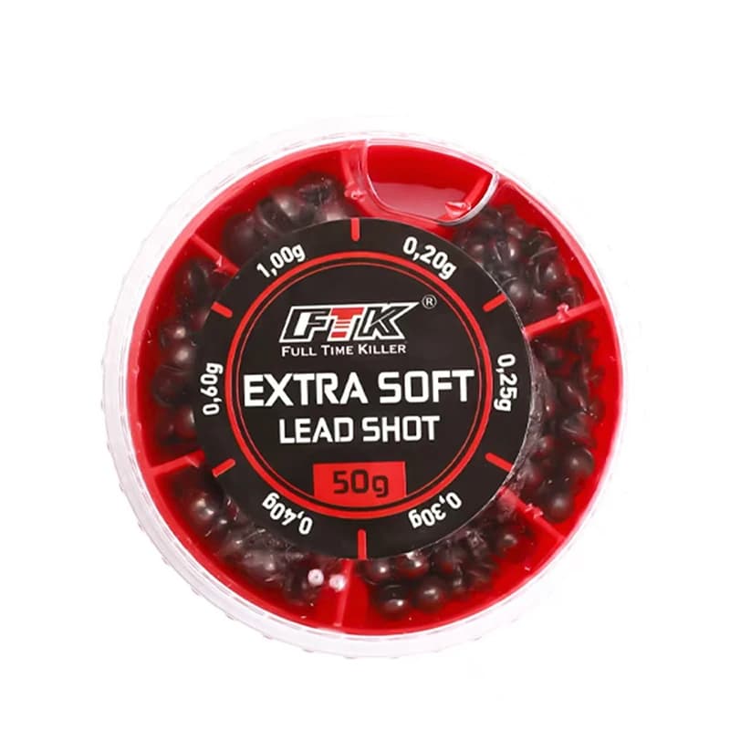 Plombs souples extra doux 50g assortis pour pêche au flotteur - Poids 0.2g à 1.0g
