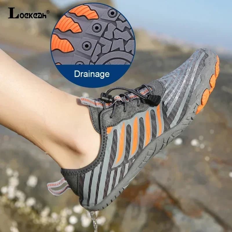 Chaussures aquatiques Loekeah homme femme pour pêche, plage et randonnée - Chaussures barefoot rapide séchage
