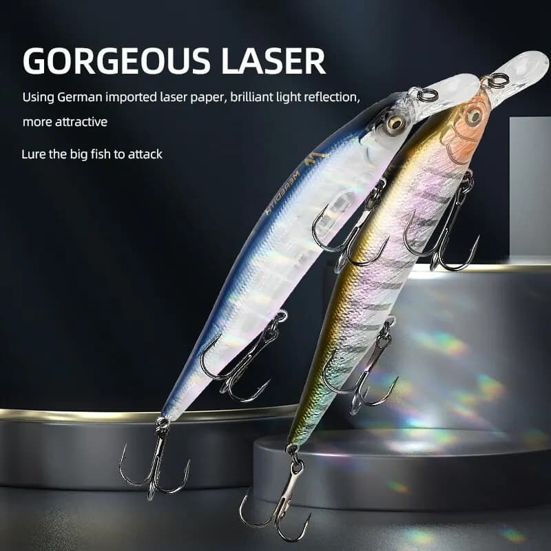 Leurre pêche minnow wobbler MEREDITH ITO SHINER-115SP avec système plombé tungstène pour pêche précise