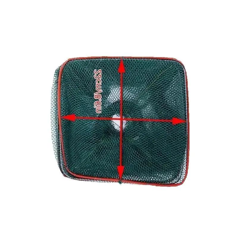 Filet de pêche pliable en nylon - Piège portable pour poissons, crevettes, crabes et anguilles