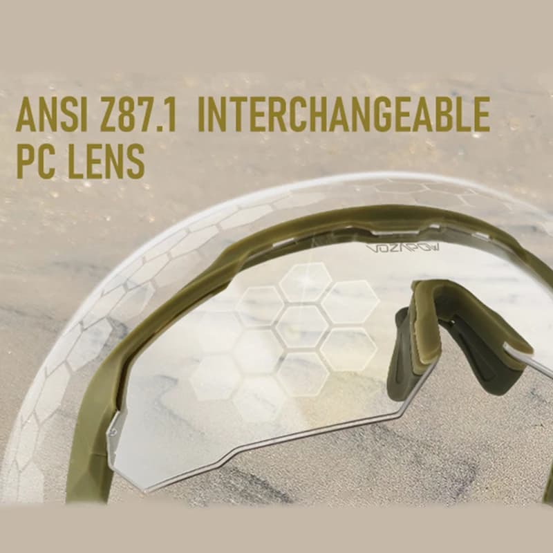 Lunettes de tir professionnelles UV400 pour pêche et montagne - Certification ANSI Z87.1 anti-buée