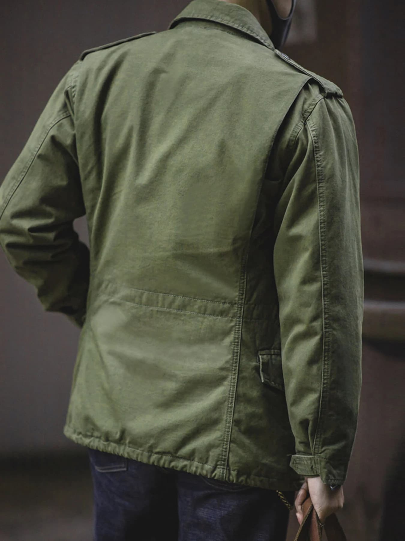 Veste militaire M65 homme rétro 100% coton multi-poches pour pêche traditionnelle