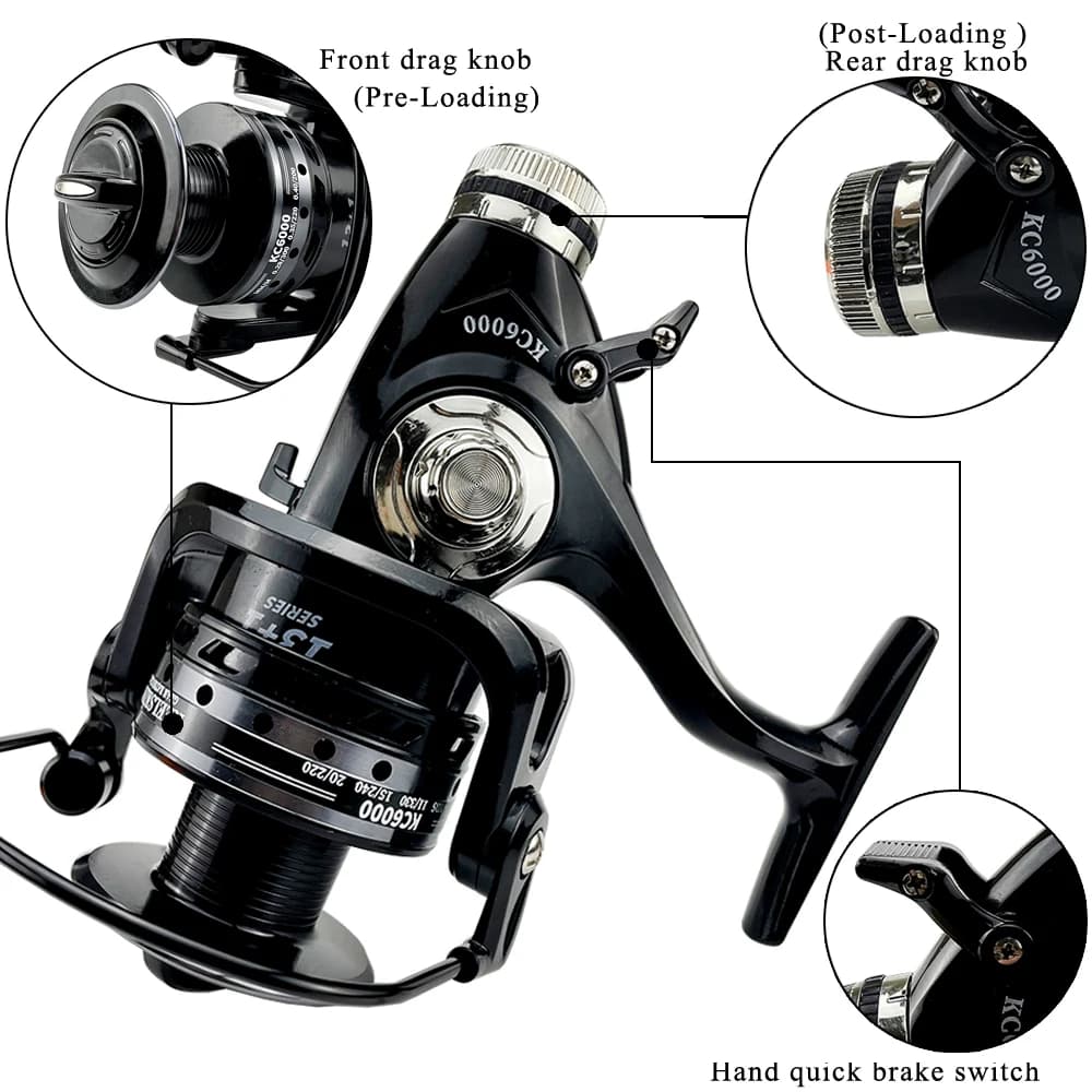 Moulinet de pêche spinning sans gapless métal eau douce et mer grande drague 8KG main gauche droite