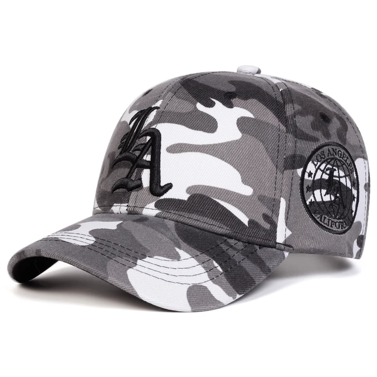 Casquette pêche gothique LA camouflage - Broderie unisexe protection UV réglable sport