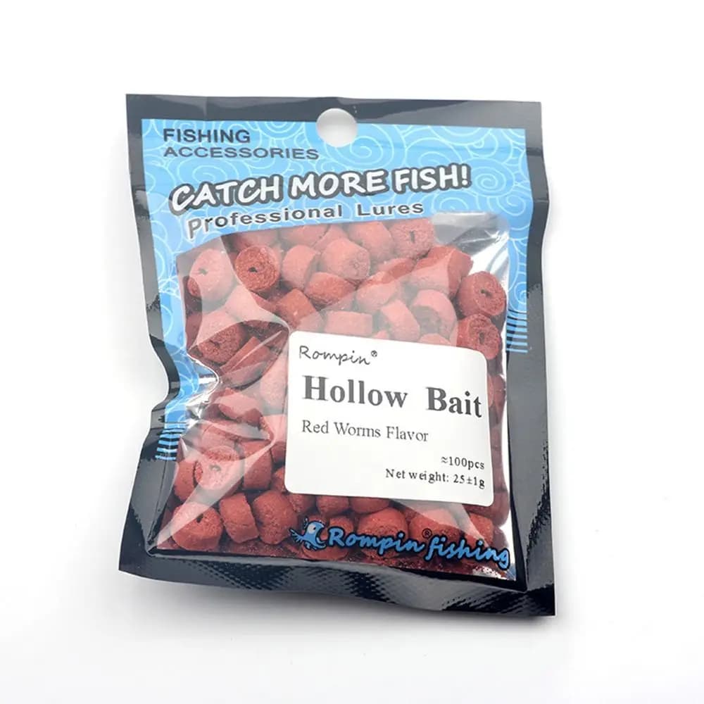 Vers rouges creux 100PCS - Appâts insectes pour carpe herbivore, tilapia et perche