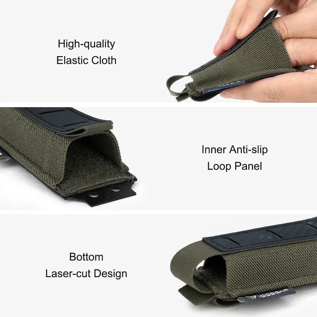 Poche chargeur IDOGEAR 9mm fibre carbone - Porte-magazine MOLLE pour équipement pêche tactique 3589