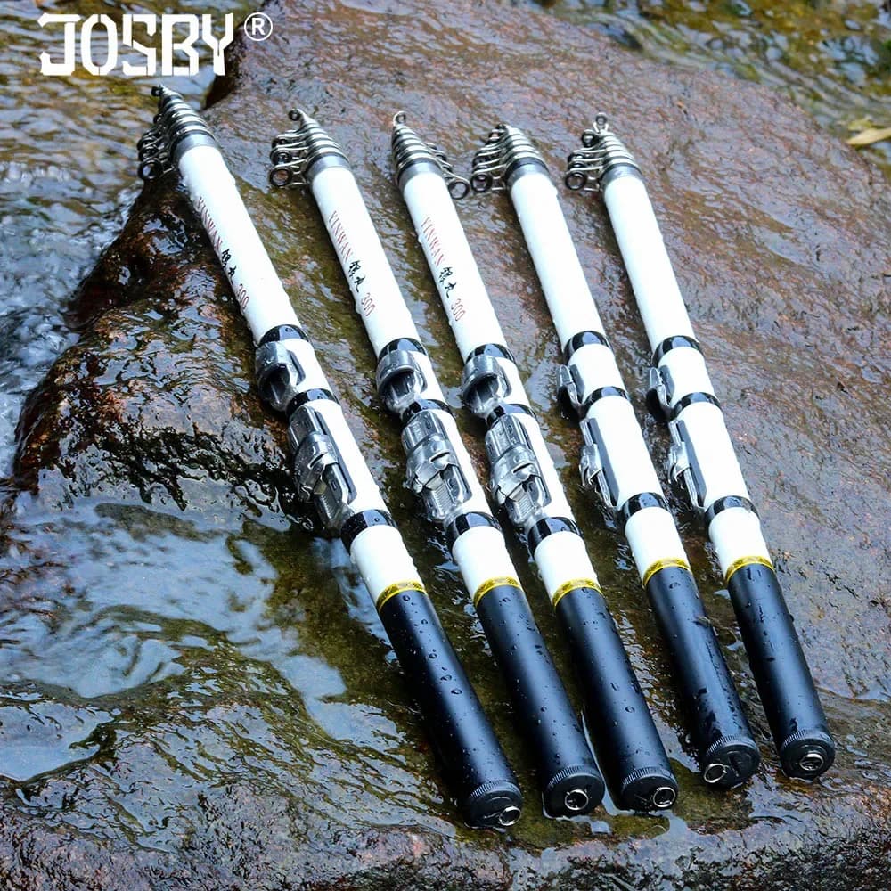 Canne à pêche télescopique JOSBY fibre de carbone 3m spinning ultra portable haute qualité pour pêche