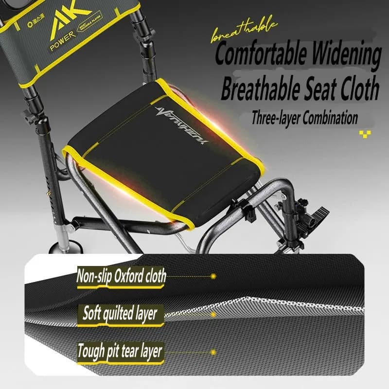 Chaise de pêche aluminium pliante améliorée tout-terrain réglable confortable chasse extérieur