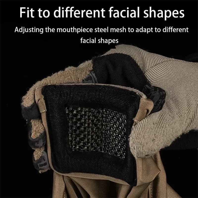 Masque chevalier pliable protection - Demi-face mesh pêche sport outdoor respirant