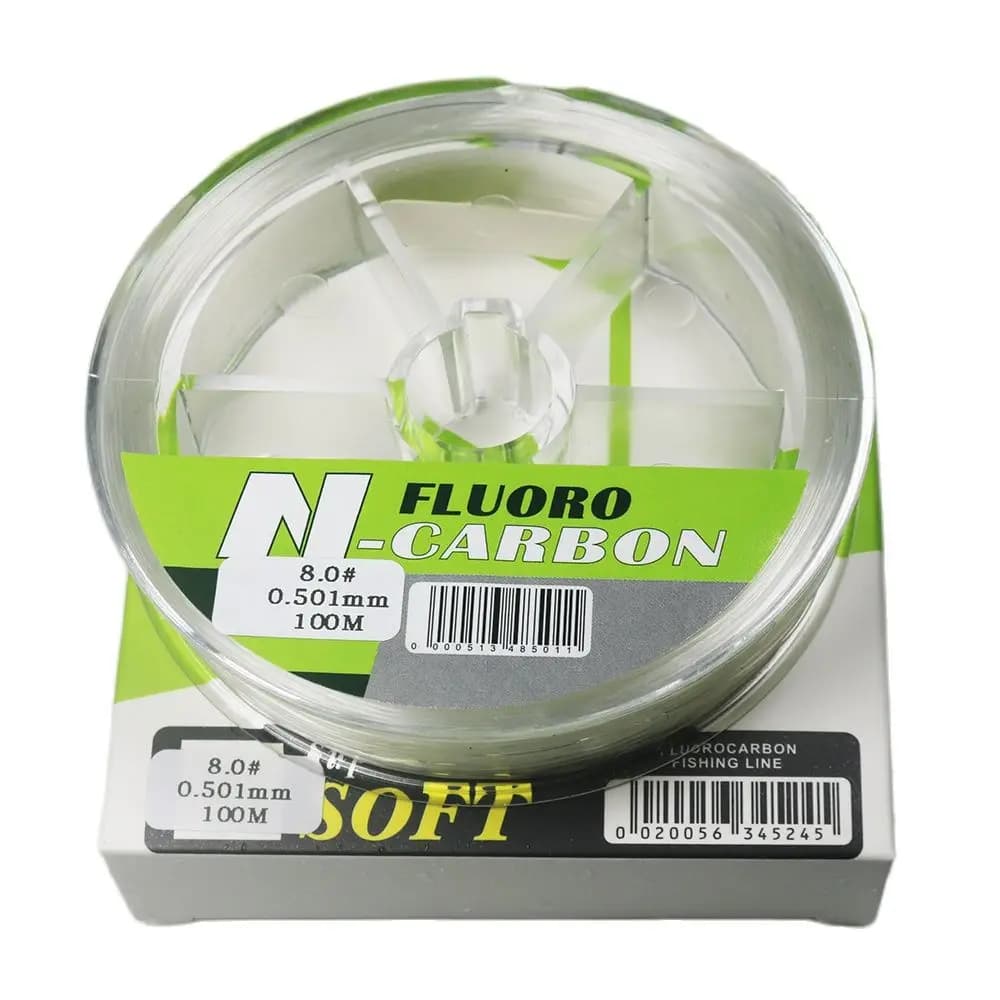 Ligne de pêche fluorocarbone 100M 100% pure, leader rapide coulissant pour carpe et pêche à la mouche