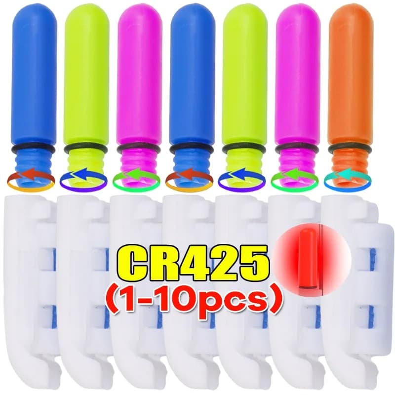 Lampe LED amovible pour canne à pêche lumineuse, flotteur étanche pour pêche de nuit avec pile CR425