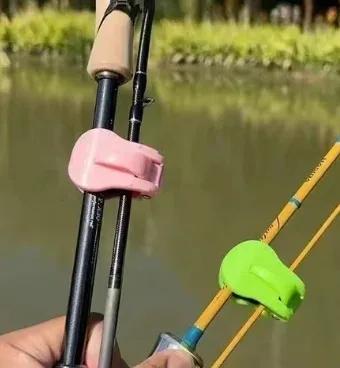 2 attaches rapides pour cannes à pêche fixation sans outil à une main pour cannes 2 brins eau douce