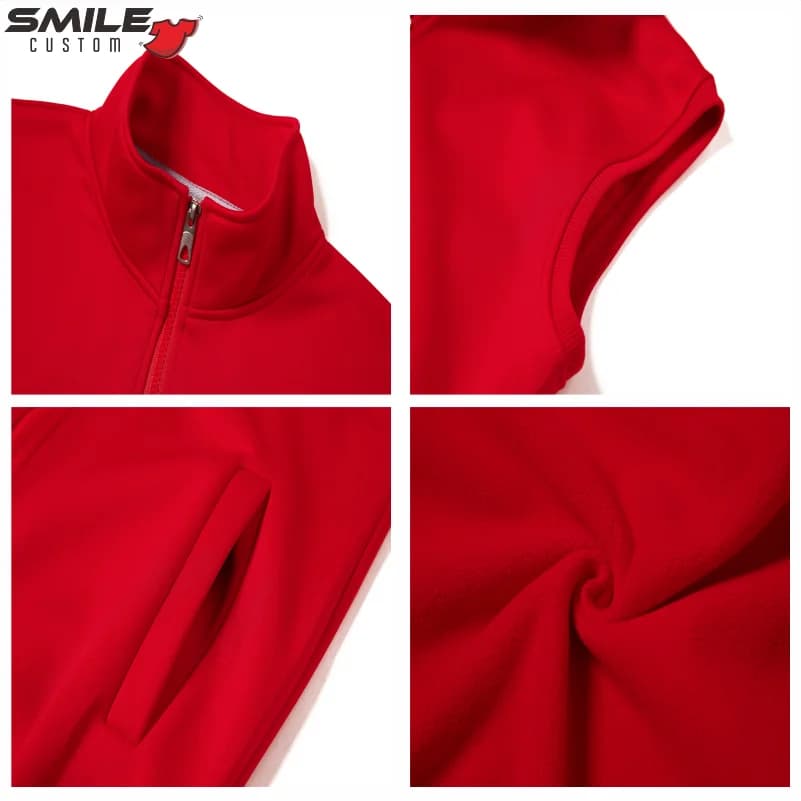 Veste polaire chaude hiver sans manches personnalisée broderie logo pour homme et femme