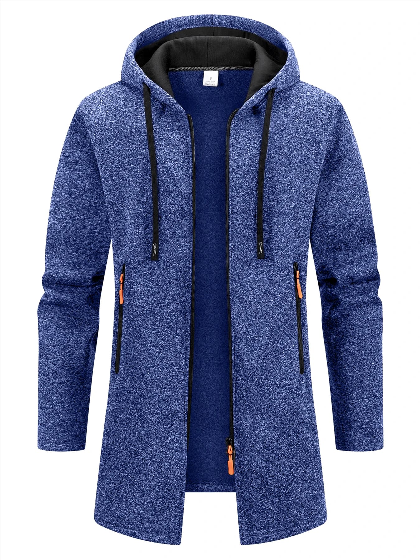 Sweat-shirt à capuche oversize homme épais chaud hiver pêche avec fermeture éclair confortable