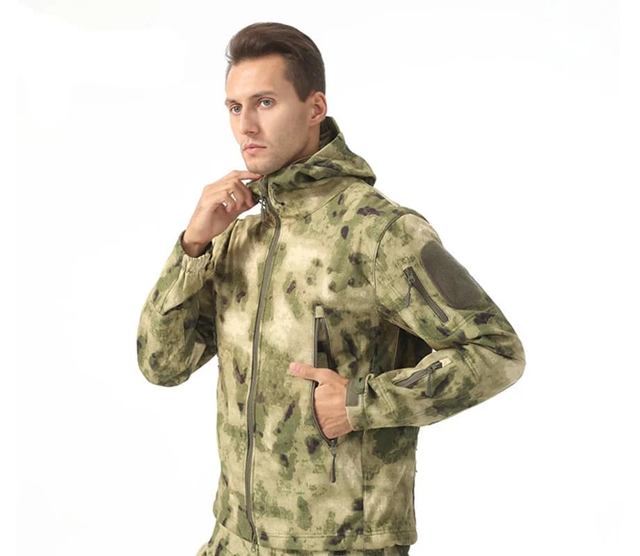 Veste camouflage hiver 5XL 6XL homme imperméable - Soft shell tactique multicam coupe-vent polaire