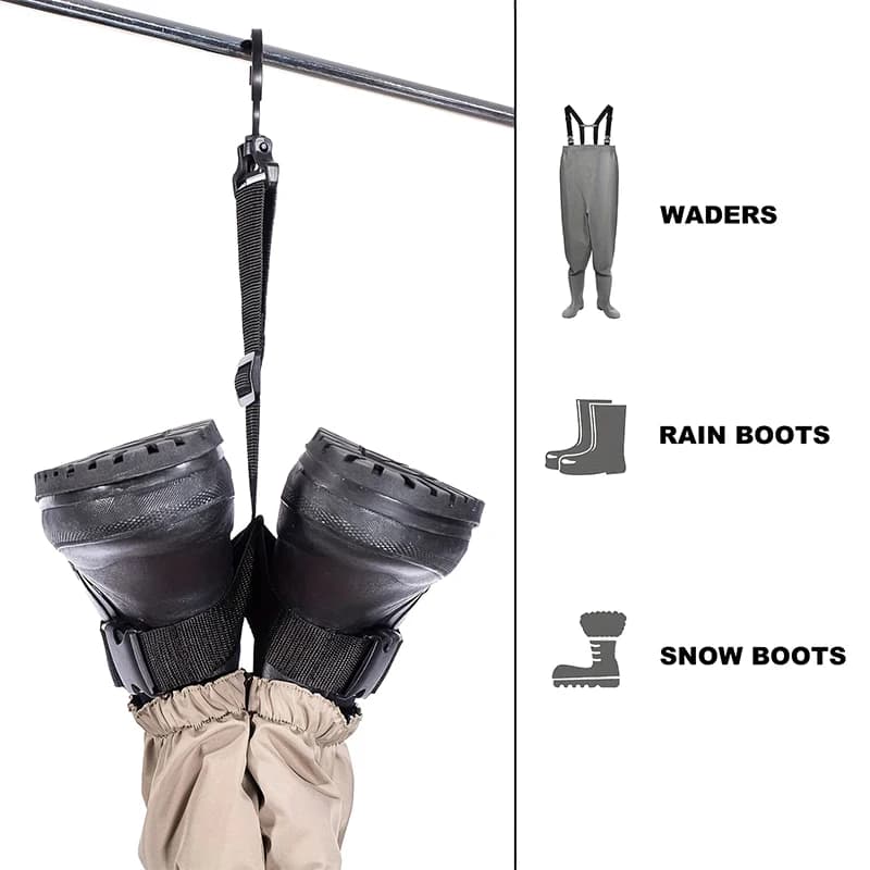 Lanière réglable pour bottes de pêche waders - Séchoir à chaussures étanche pour équipement de pêche