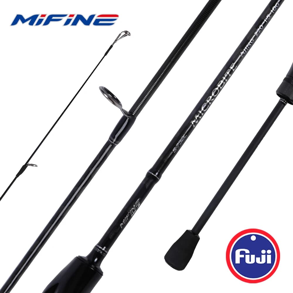 Canne MIFINE MICROBITE Ajing XUL-UL spinning casting 2-10g pêche rocheuse - canne légère mer eau douce