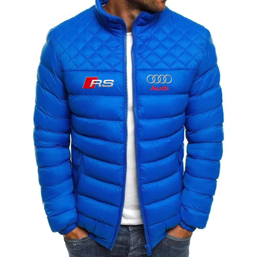 Veste chaude diamant pour pêche hivernale - Style streetwear avec fermeture chaîne - Homme