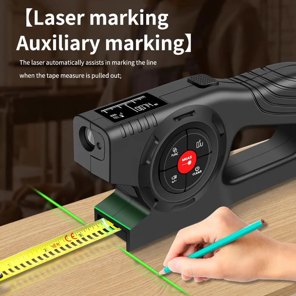 Télémètre laser Snakol 3en1 avec écran numérique - Mesure intelligente pour pêche et bricolage