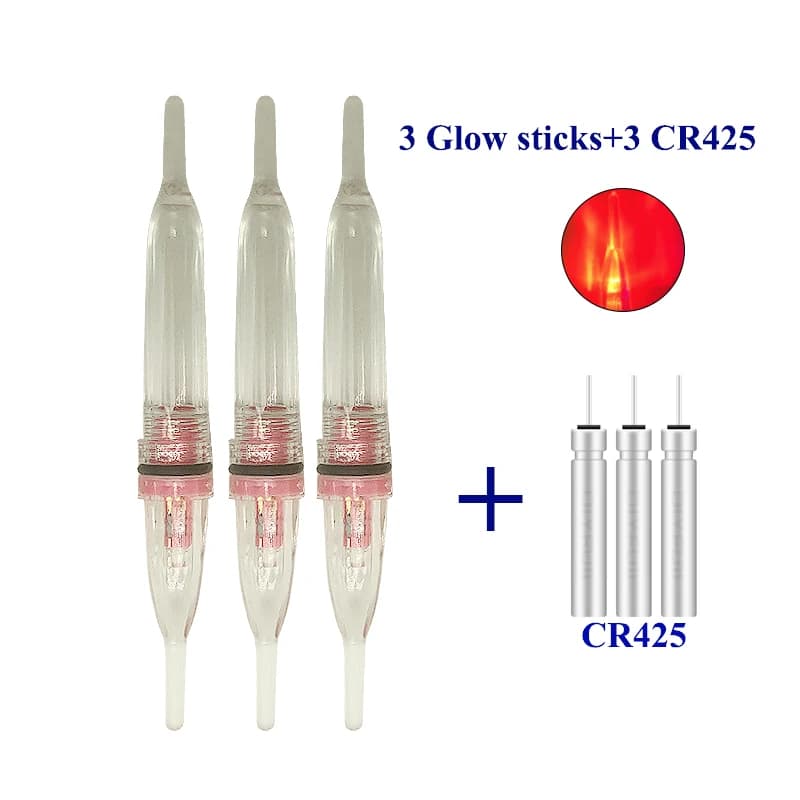 3 bâtons lumineux de pêche électroniques 3CR425, appâts luminescents colorés pour la pêche en mer