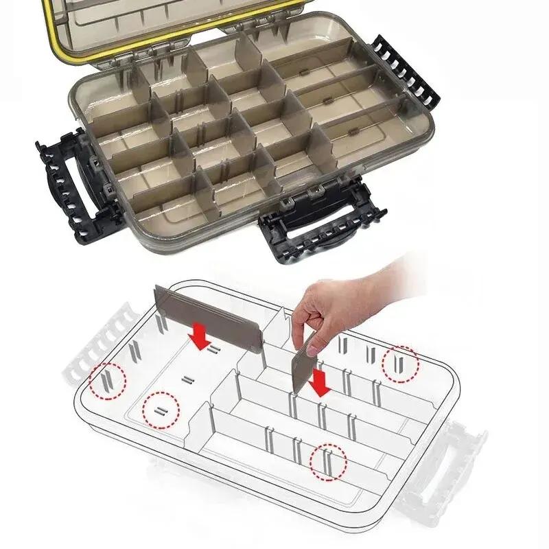 Boîte de pêche étanche SAMOLLA grande capacité, rangement pour leurres hameçons et accessoires de pêche portables