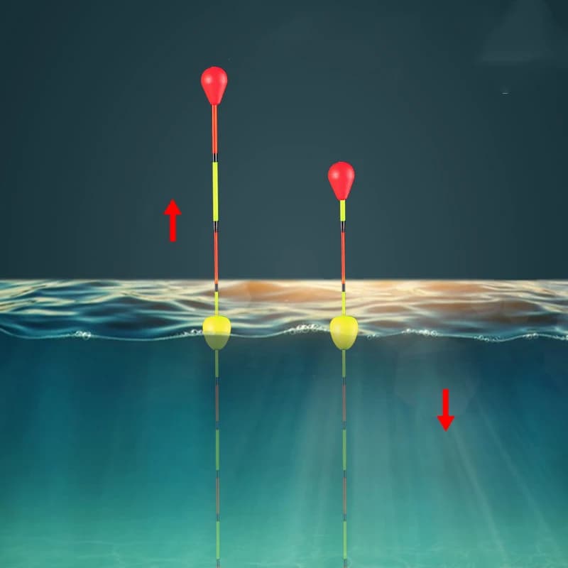 100 perles flottantes rouges et jaunes pour pêche, signal visuel ultra-sensible et accrocheur