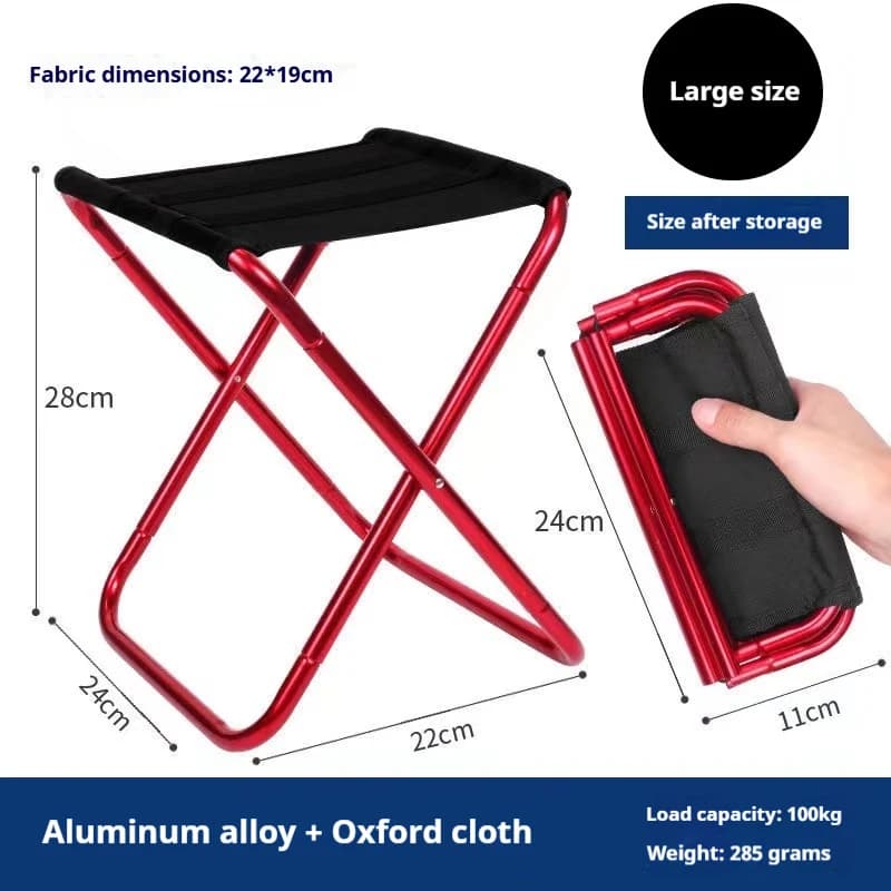 Tabouret pliant camping portable léger alliage aluminium pour pêche randonnée voyage