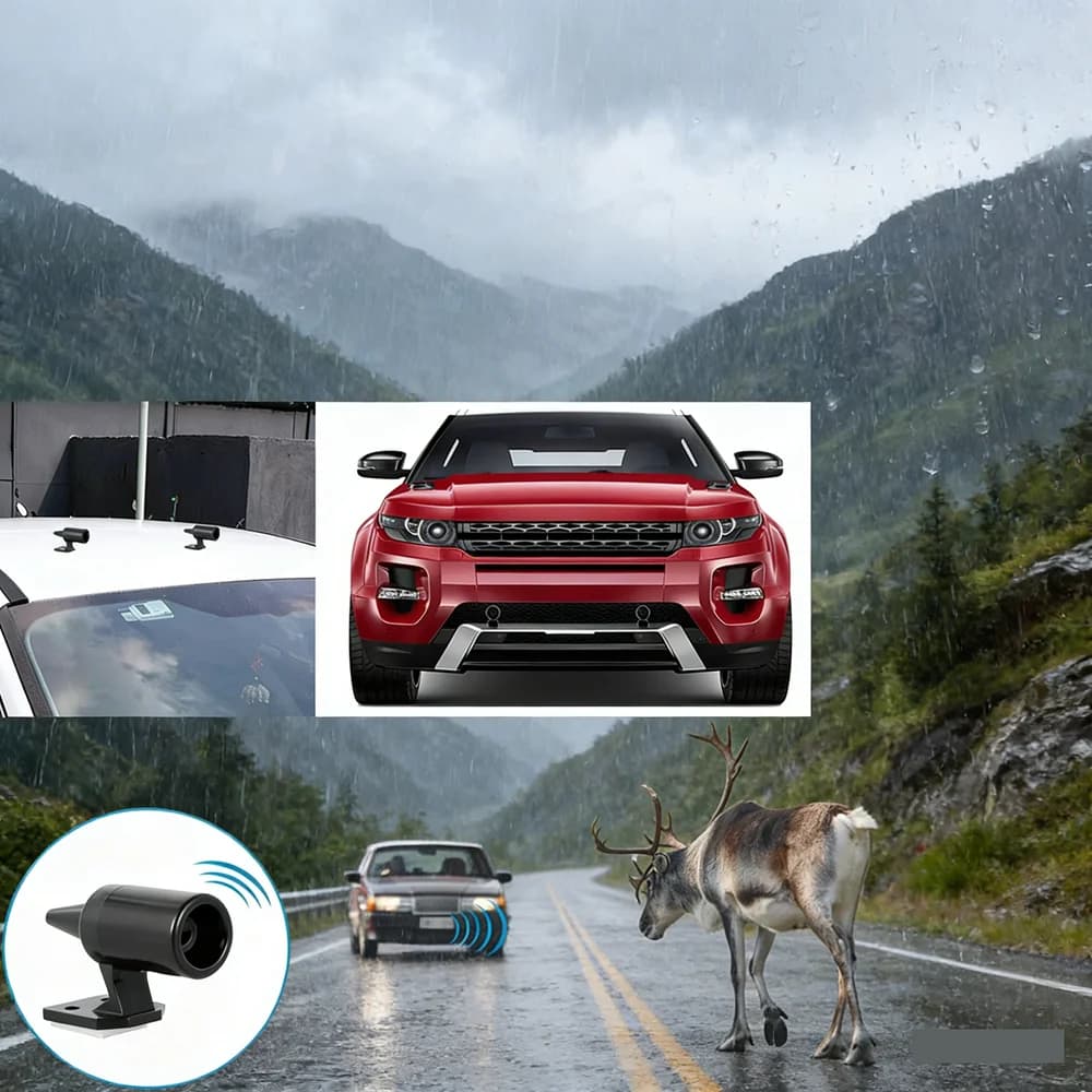 Répulsif animaux voiture alarme sécurité extérieure sifflet ultrason anti-cerfs pour routes