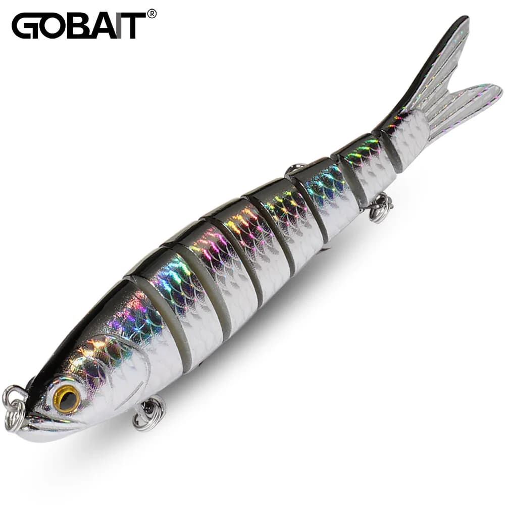GOBAIT Swimbait 11g-27g multi-articulé - leurre coulant pour bass et carpe - hameçon triple