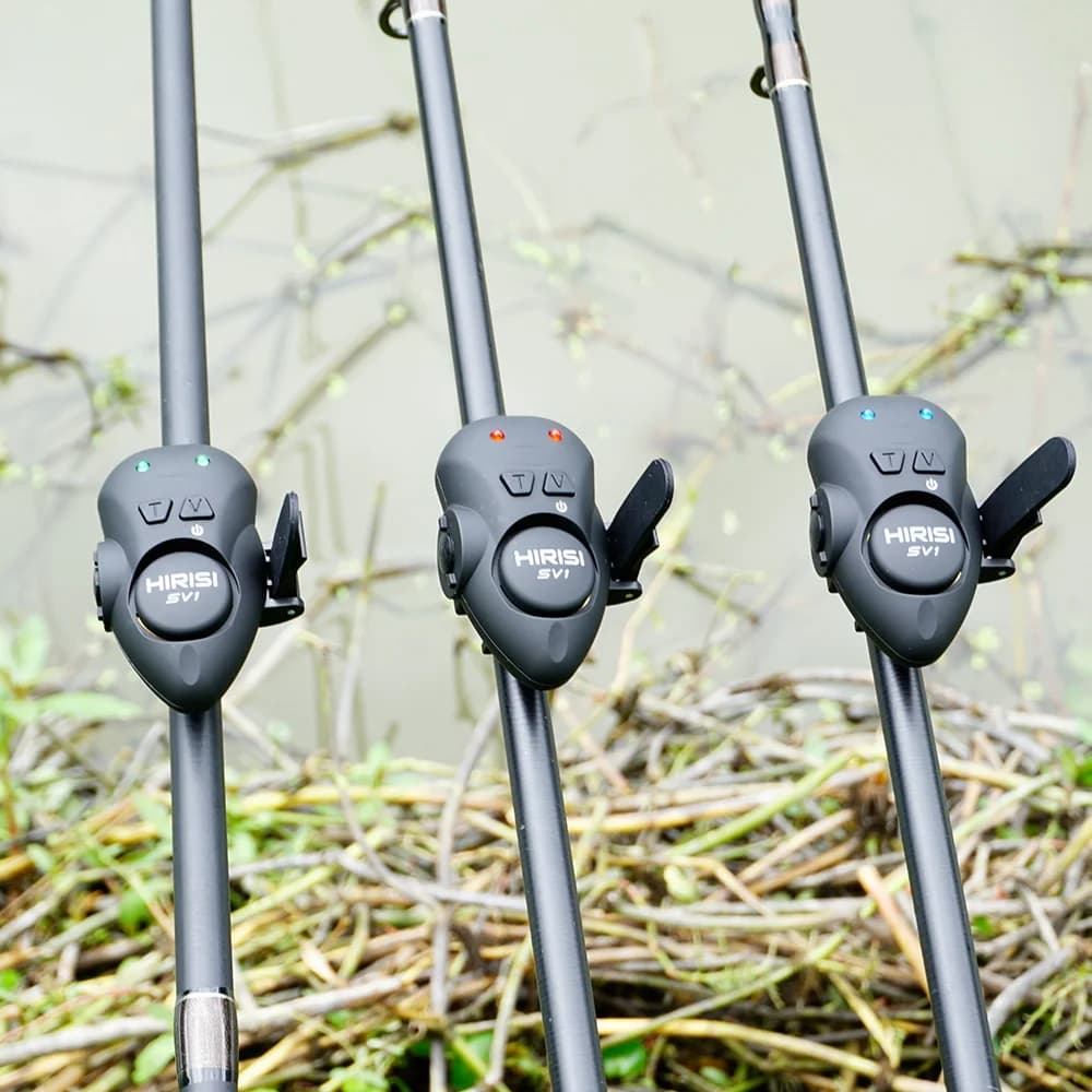 Set d'alarme de touche lumineux Hirisi SV1 avec étui - Indicateur portable pour pêche carpe et nuit