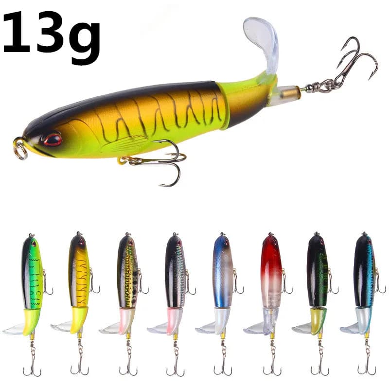 Leurre dur crank bait 13g-35g avec queue rotative - Appât artificiel oscillant pour pêche sportive