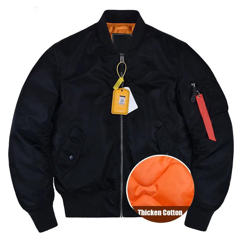 Veste MA1 bomber pour pêche hivernale - Ouate épaisse - Automne hiver - Homme