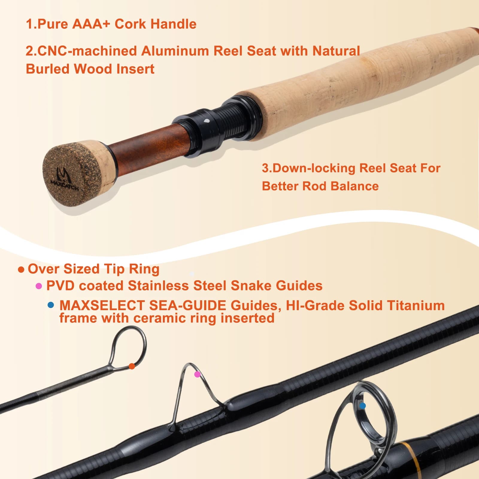 Canne à mouche compétition Maxcatch 10'0''/10'6'' 2/3WT InTouch pour la pêche en nymphe au toc (euro nymphing)