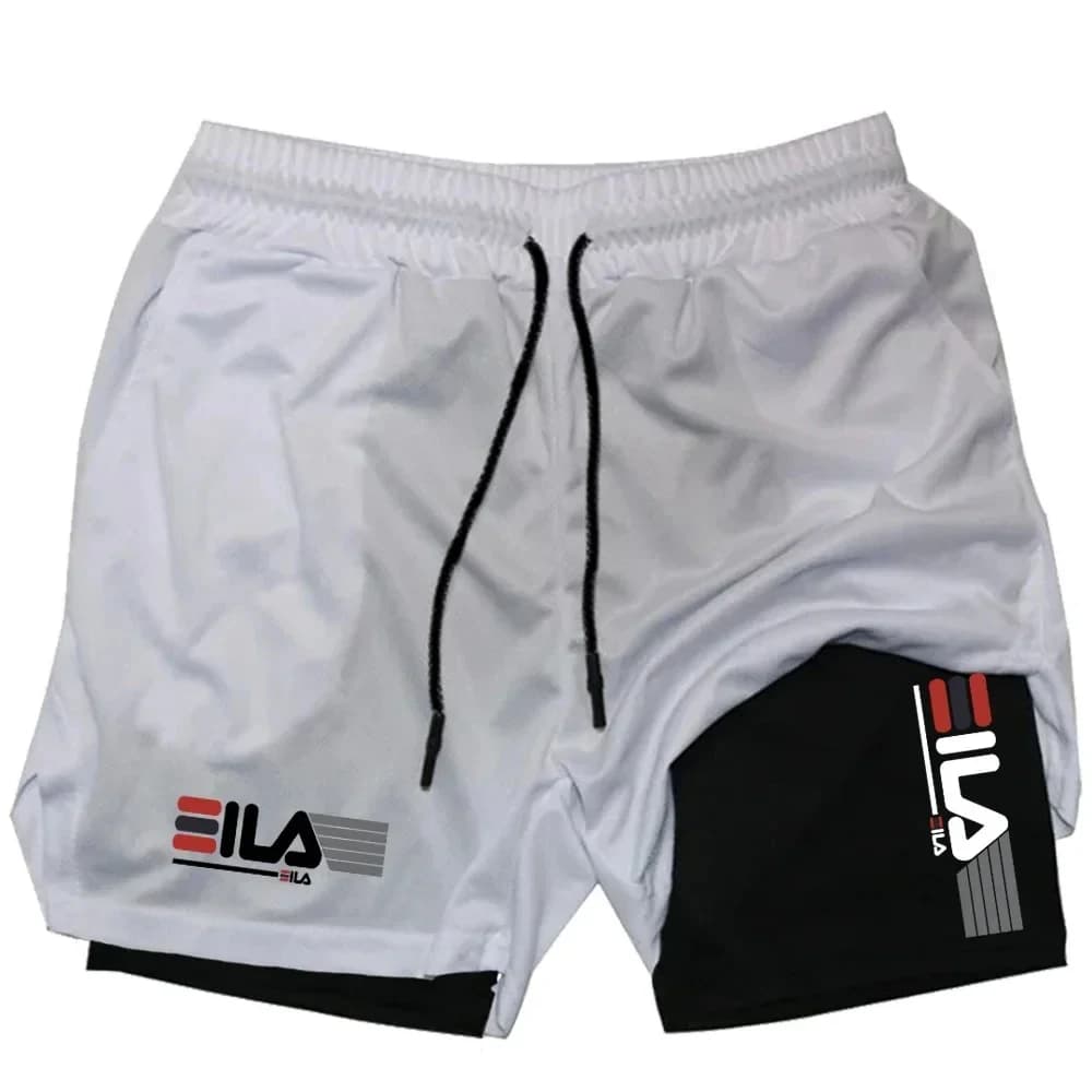Short sport homme double couche respirant séchage rapide pêche été running basique M-3XL